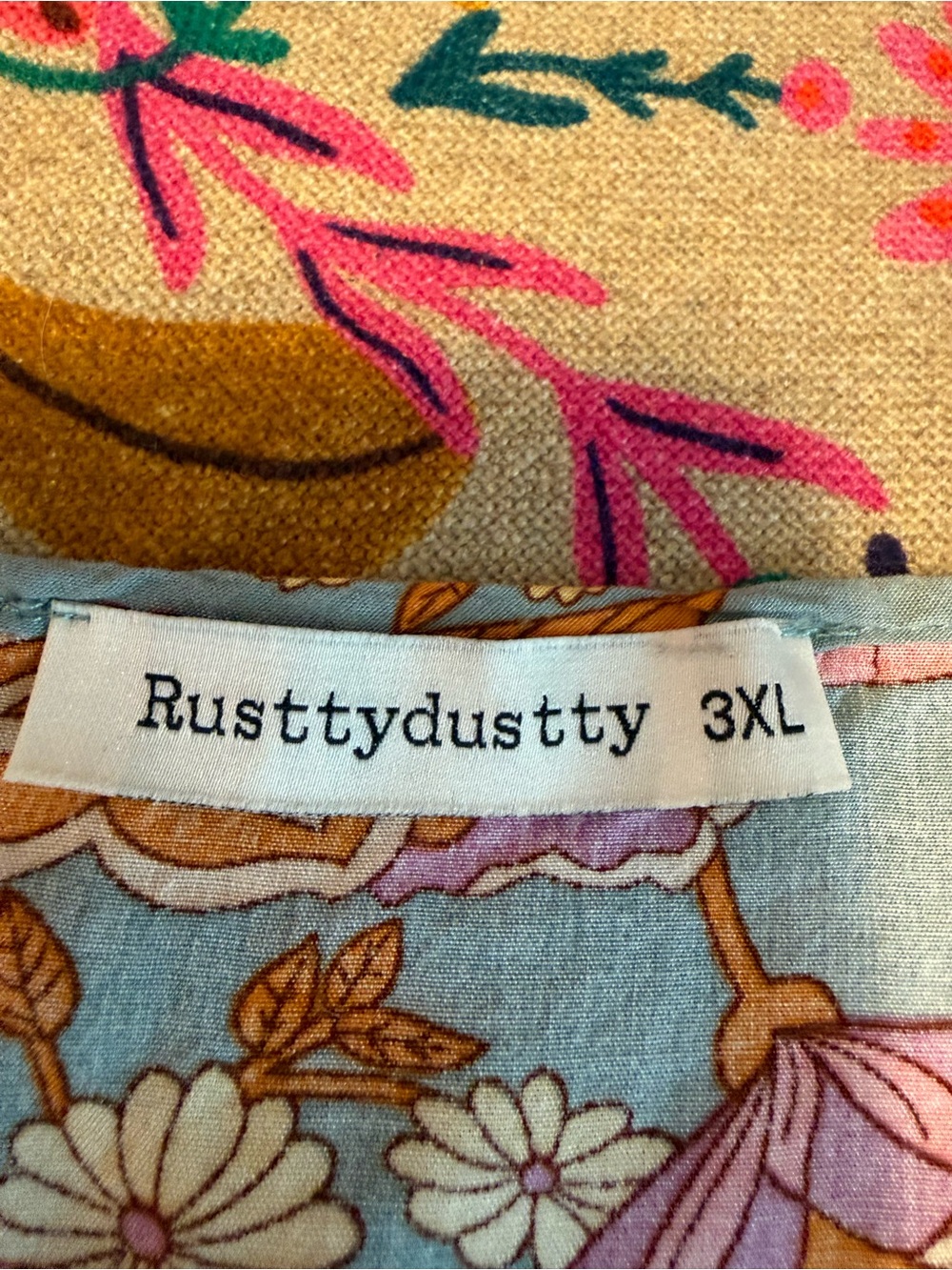 Rusttydustty 3XL Floral V-Neck Dress Flowy Boho Western Hippy Cute Comfy - Picture 7 of 17